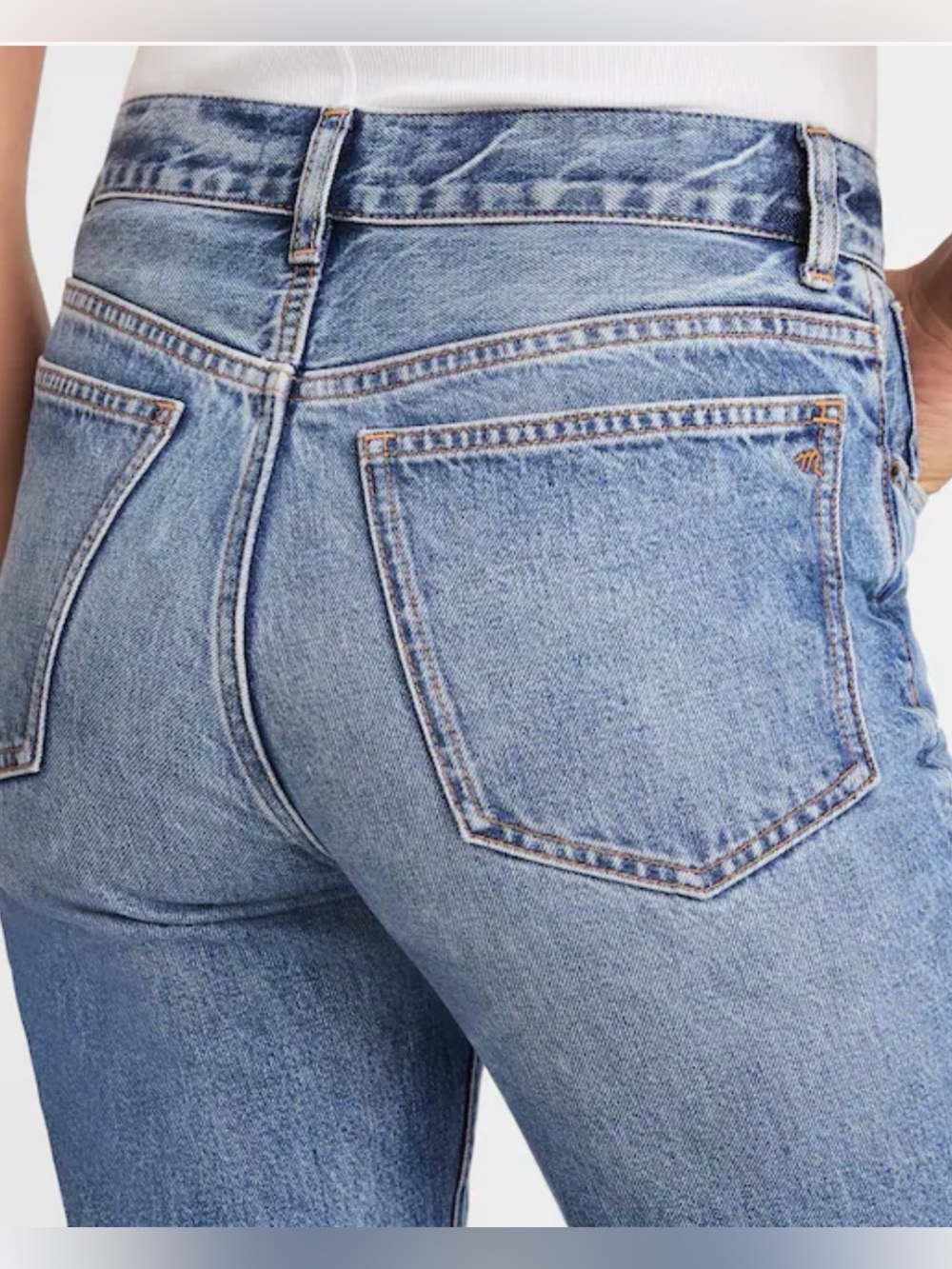 Madewell The Long Line Straight Jean Sz 31 10 Soft All Cotton Atlin Wash NWT - Picture 3 of 6